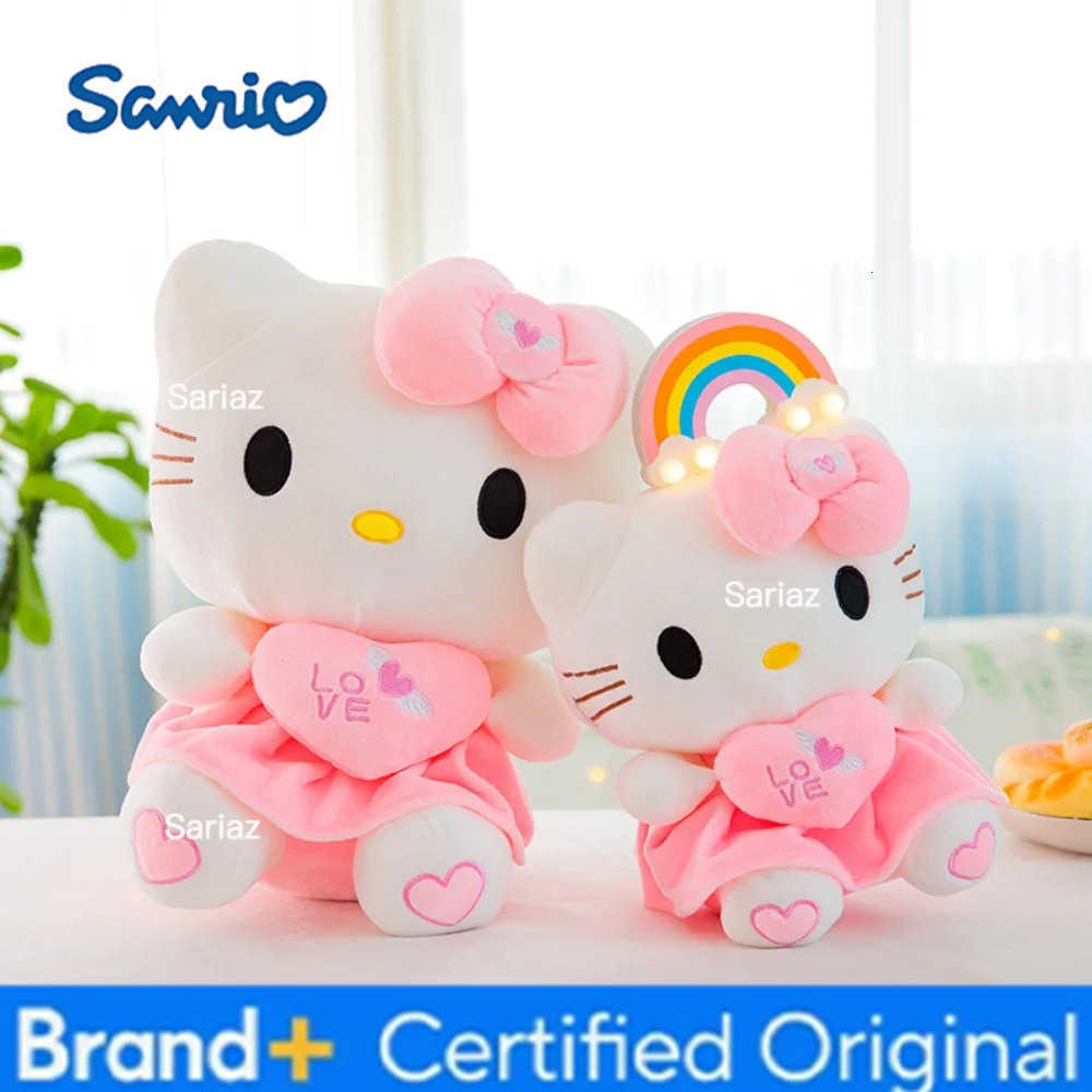 Sanrio Bonito ol kitty rosa brinquedos de pelcia anime dos desenhos animados plushie boneca macio recheado travesseiro brinquedos par H251225