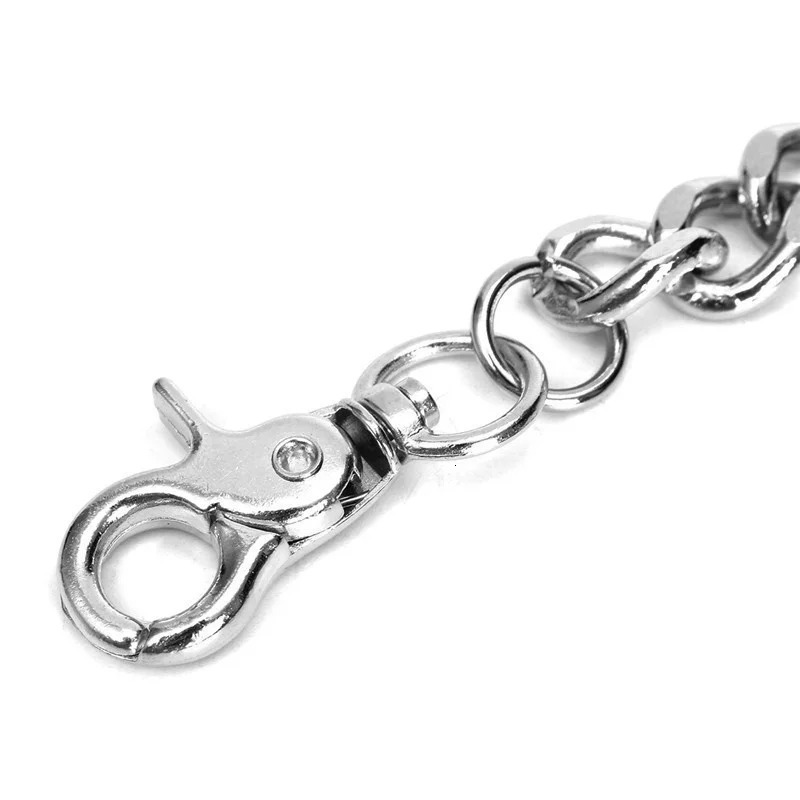 48cm Long Metal Wallet Belt Chain Rock Punk Trousers Hipster Pant Jean Keychain GIFT Ring Clip Keyring Mens HipHop Jewelry 251225