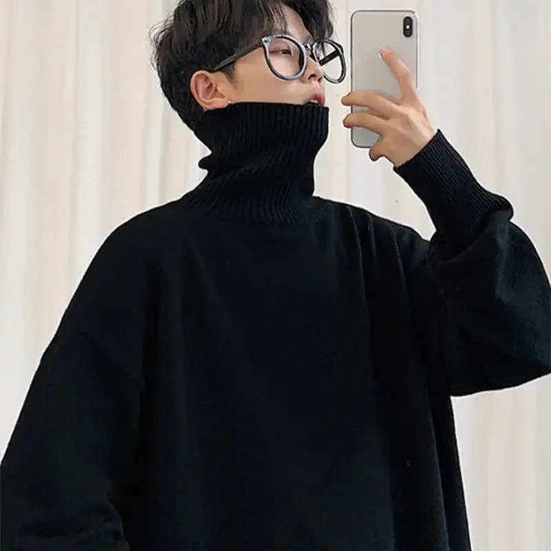 Oversize Pullover Man Loose Fit Autumnr and Winter Knitted Sweaters for Men Jumpers Korean Clothes Top Original Knitwear 251225