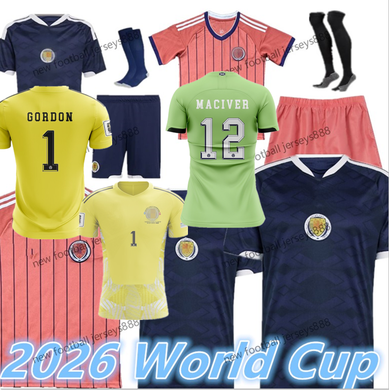 2026 Scotland Soccer Jerseys 25 26World Cup ROBERTSON McTominay McGREGOR SHANKLAND MCGREGOR Football Shirt Home Away thrid maillot de Foot men S-4XL