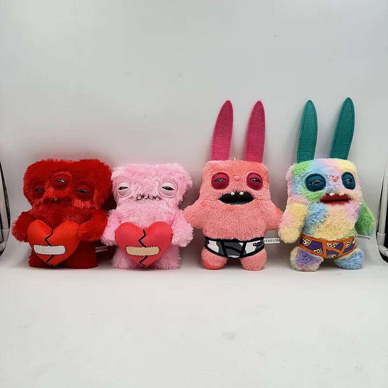 New Fuggler Plush Toys Funny Tooth Annoyed Alien Crazy Rabbit Mcgoo Wide-Eyed Monster Peluche Dolls Gifts X251225