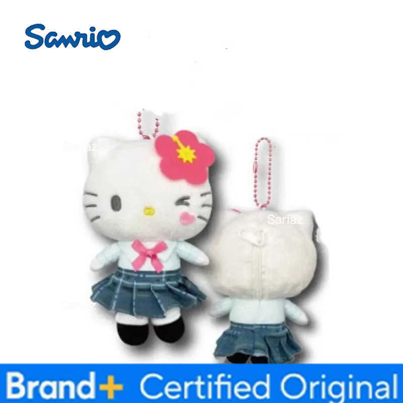 Sanrio Hello Kitty Jk Uniform Tanned Cute Girl Glasses Exquisite Plush Pendant Doll Cute Kt Cat Girl Cartoon Bag Decor Toys Gift H251225