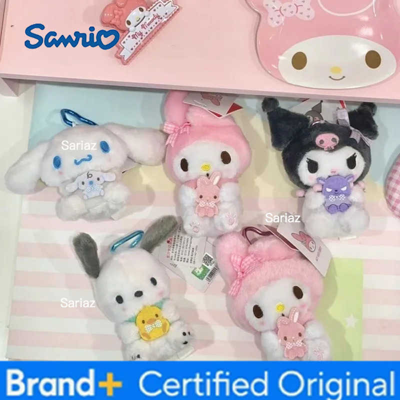 Sanrio Friends Series Pochacco Kuromi plush Toy Keychains Cartoon Hello Kitty My Melody Cinnamoroll Backpack Pendant Girls Gifts H251225