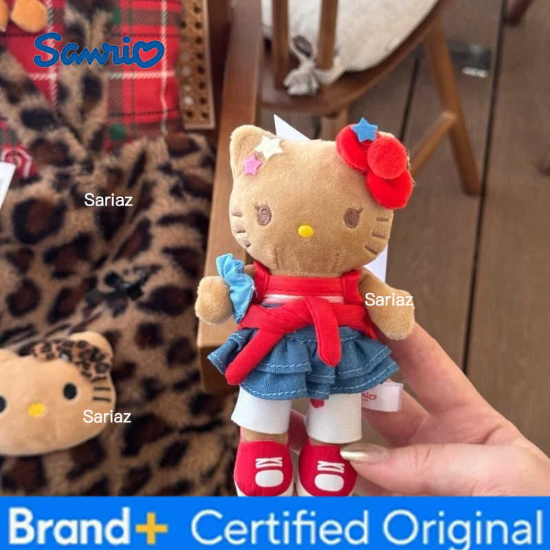 Sanrio kawaii Daily Shopping Series Black KTCat Plush Toy Pendant Black Cat Kitty Long Legs Star Hanging Soft Plush Toy Keychain H251225