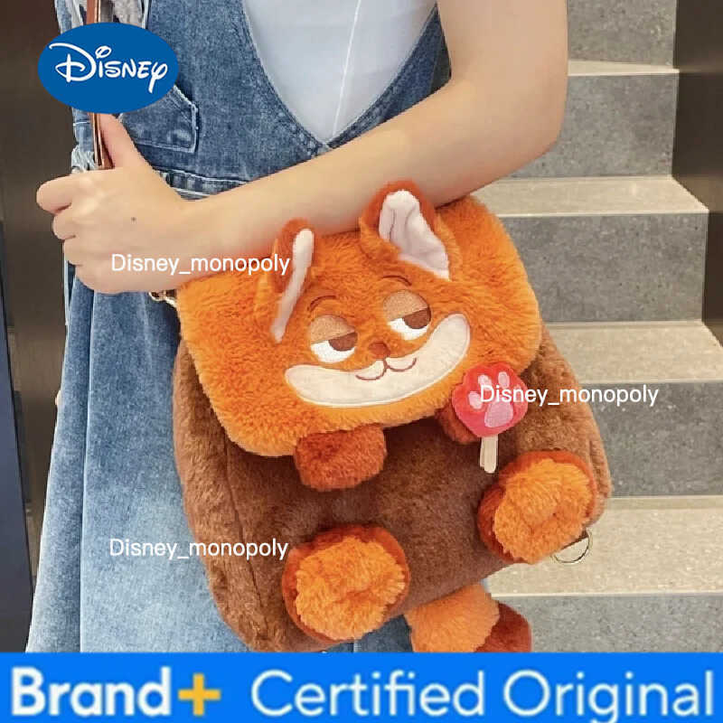 Disney Zootopia Cute Cartoon Judy Hopps Nick Wilde Plush Backpack Crossbody Bag Single Shoulder Bag Flip Top Kawai Festival Gift H2512251
