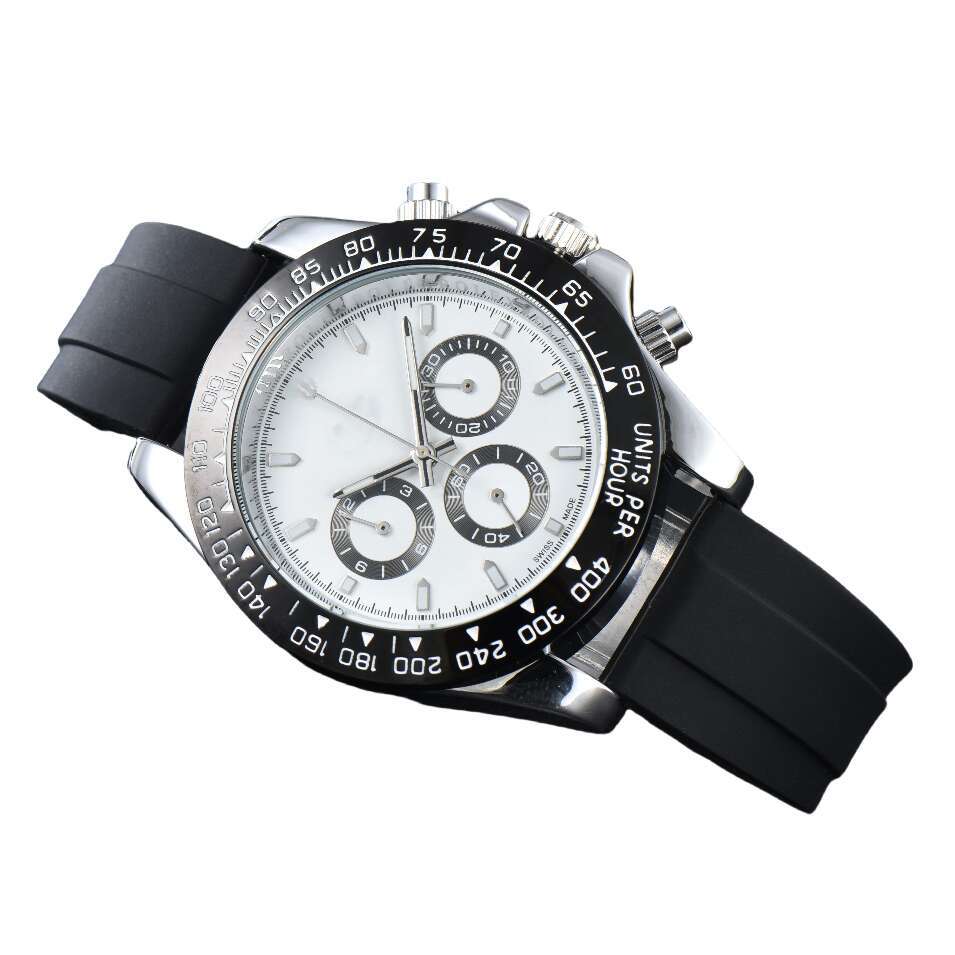 TOP brand Mens DAY TONA Automatic Movement watch multifunction Wristwatch Designers Men Watches Stainless Steel Strap Gold Wristwatches Montre de luxe