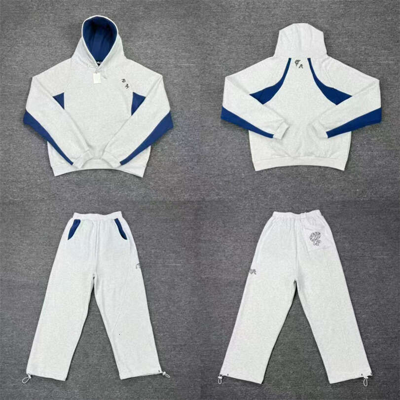 Men's Pants Metra hoodie tracksuit Vintage Gray Sweatpants Baggy Y2k Harajuku Hip Hop Embroidery Joggers Wide Leg Sports Casual Trousers Streetwear