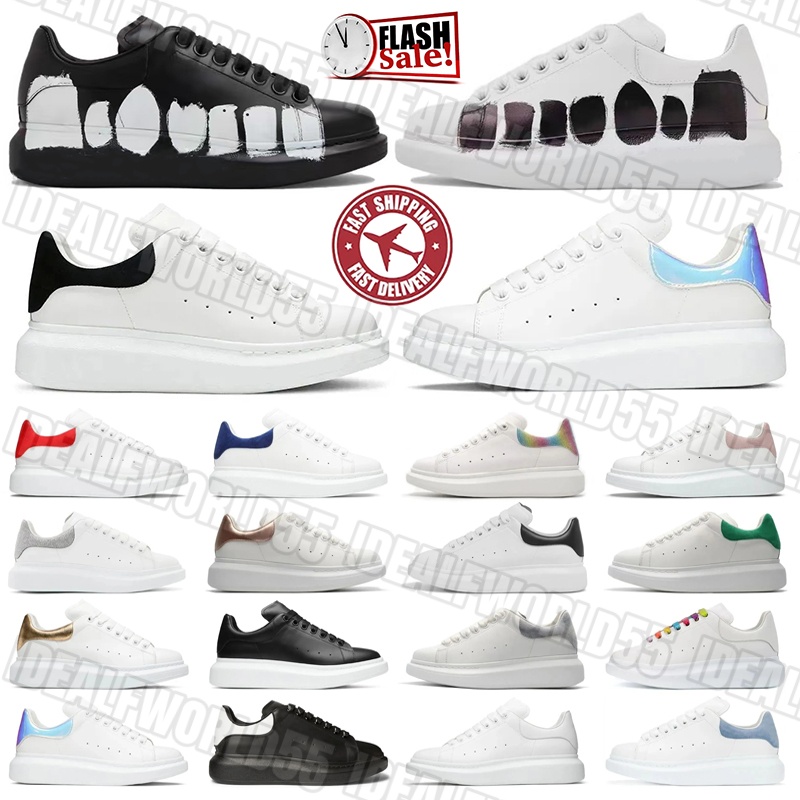 Designer Sneakers Shoes Mens Womens Casual Shoes Fashion Leather Black White Veet Suede Sole Luxury chaussures alexander mqcueen mcqueenns 36-45
