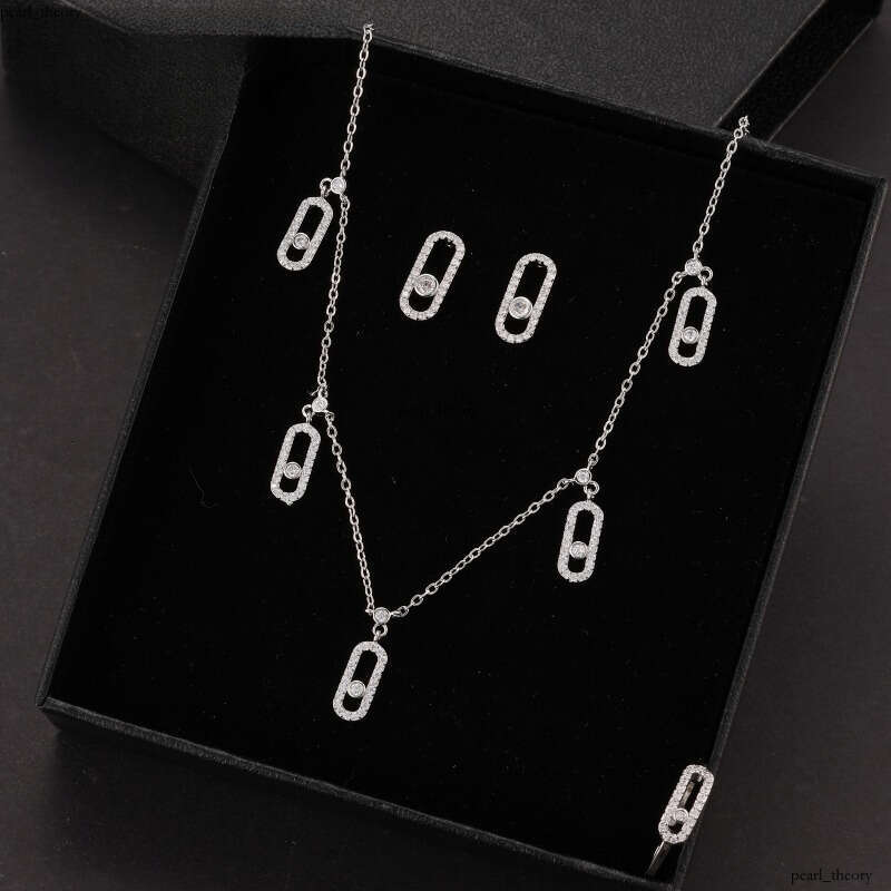 UILZ S353 2025 Wholesale New Design Bright High-Quality VVS Moissanite Necklace Suitable for Women Fashion Jewelry Set