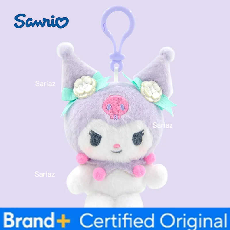 Sanrio Cute Flower Fruit HelloKitty Kuromi Melody Cinnamoroll and Pochacco Plush Doll Keychain Diy Bag Accessories Pendant Send Gifts H251225