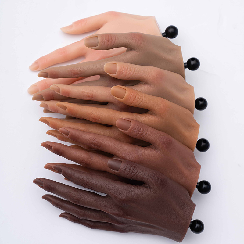 Nail Training Practice Hand For Acrylic Nails Silicone false To Nail Practice Hand Model Filming Props Veikmv 241127
