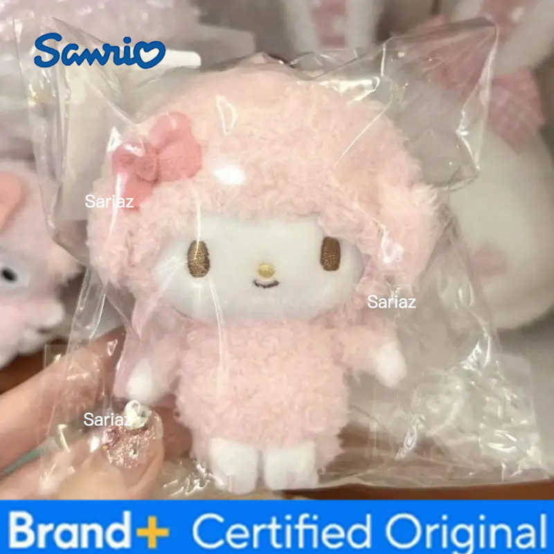 Sanrio Kawaii Piano Plush Keychain Cartoon Anime Pink Lamb Plush Pendant Stuffed Toy Plush Doll Keychain Bag Decoration Gift H251225