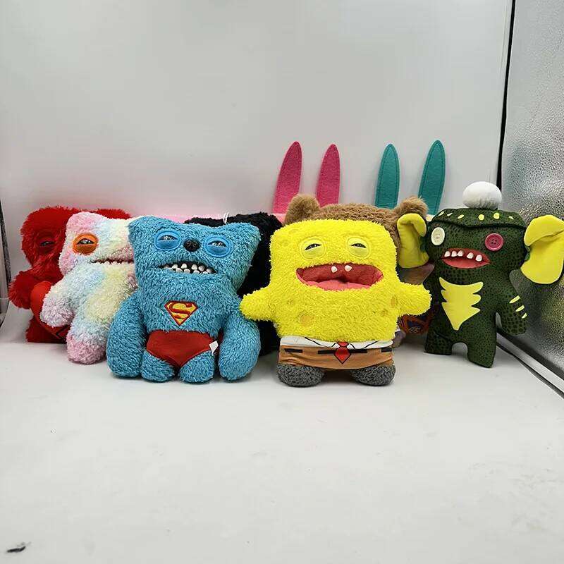 New Fuggler Plush Toys Funny Tooth Annoyed Alien Crazy Rabbit Mcgoo Wide-Eyed Monster Peluche Dolls Gifts X251225