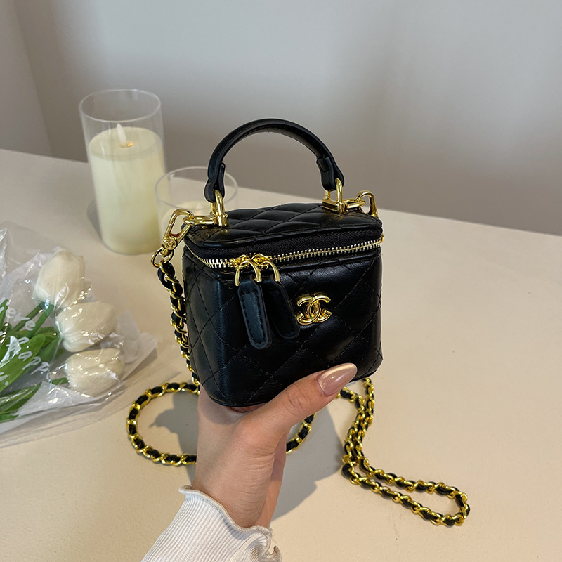 Mini Makeup Case Designer Women's Cosmetic Bag Box Shoulder Bag Chain Bag Crossbody Bag Diamond Quilted Storage Case CC Bag