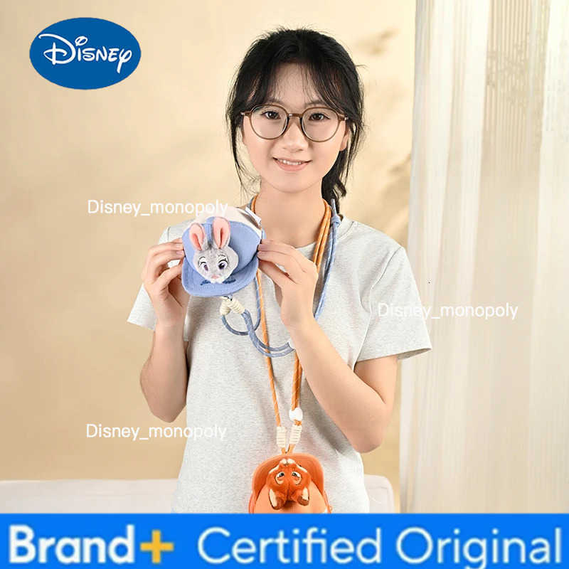 Disney Zootopia Coin Purse Neck Hanging Cartoon Judy Hopps Headphone Case Crossbody Shoulder Bag Anime Merchandise Daily Versatile H251225