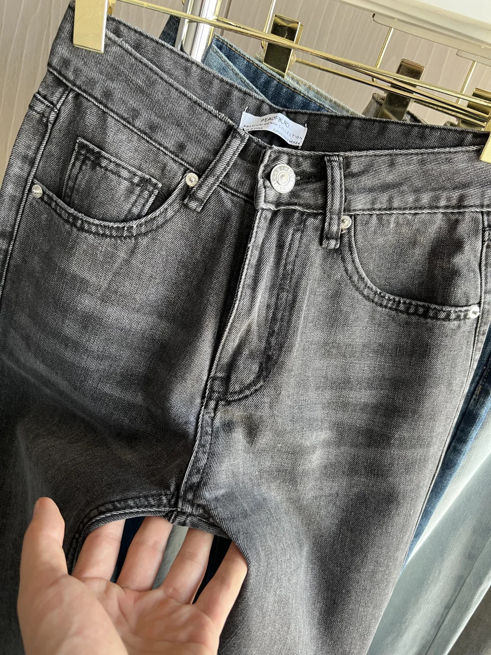 Z1975 straight height waist long jeans ETJ AutumnWinter Wash Product y2k Classic Jeans for women 251225