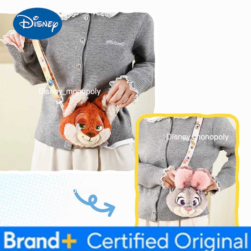 Disney Zootopia plush toy Nick Wilde cute cartoon doll crossbody bag Judith Laverne Hopps large capacity birthday Christmas gift H251225