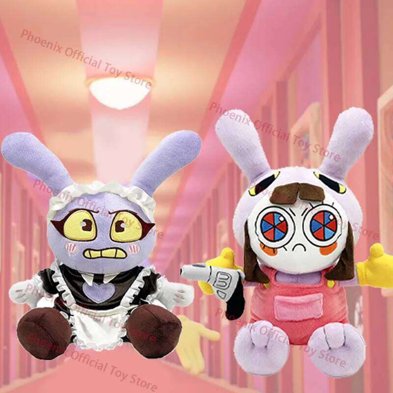 Amazing Maid Pomni Plush Cute Anime Rabbit Jax Plushie Kawaii Cartoon Stuffed Soft Decor Pillow Doll Kids Birthday Gift X251225