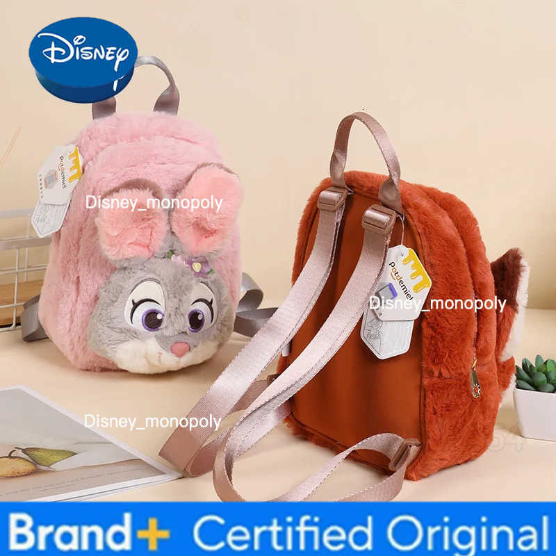 Disney Original New Plush Doll Fashion Backpack Cartoon Cute Womens Mini Backpack Fashion Plush Doll Mini Backpack High Quality H251225