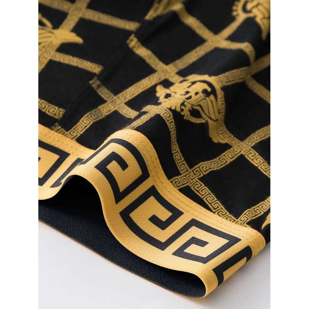 8 Piece Underwear Set Soft Comfortable High Quality Boxer Briefs Panties Black Gold Domineering Selling Men's Pants X251225