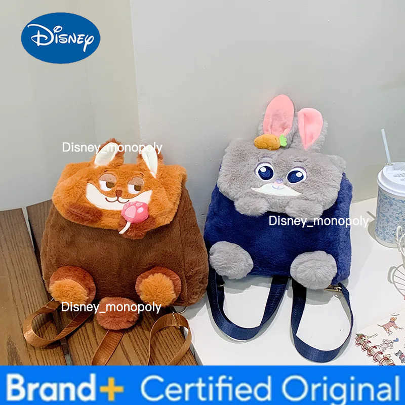 Disney New Zootopia Backpack Plush Nick Judy Cartoon Backpack Large Capacity Shoulder Bag Unisex Travel H251225