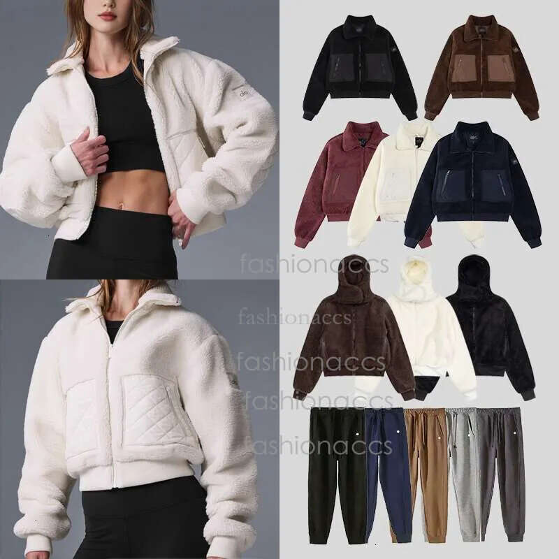 Designer Hot Fleece Lined Warm Coat Jacket Hooded Sweatshirt Leggings Women Clothes Thick Autumn And Winter Version Alonessitys Sets Women Ec8