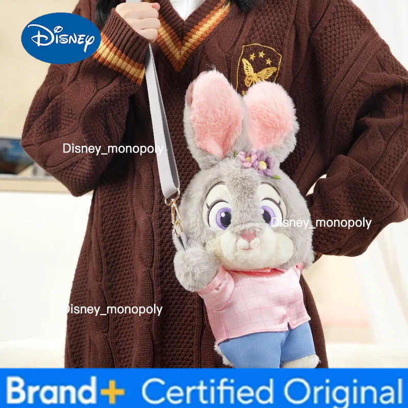 Disney New Zootopia Doll Crossbody Bag Cartoon Judy Hopps Shoulder Bag Holiday Gift Large Capacity Portable Storage Commuter Bag H251225