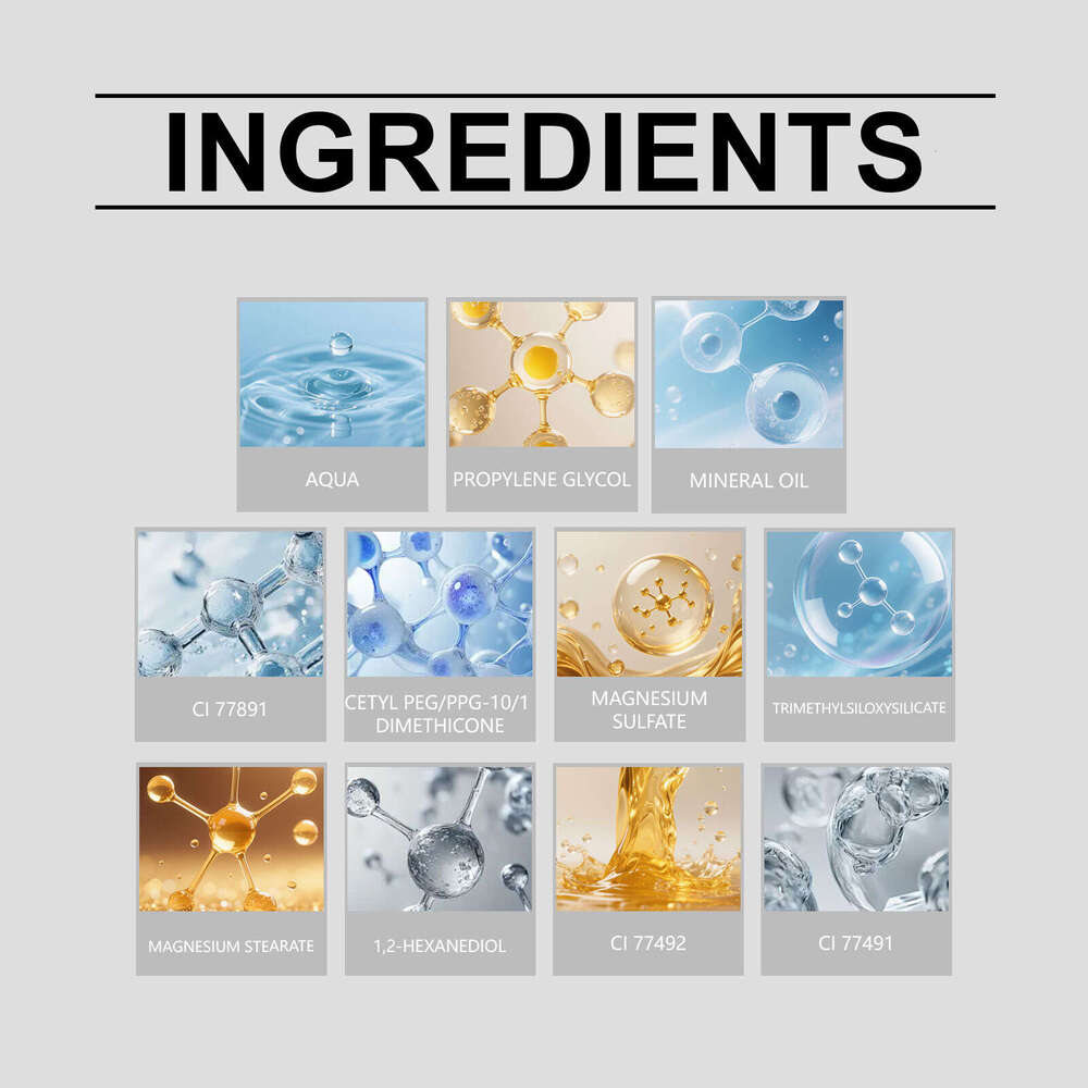 AMZ Radiant Flawless Foundation Ivory White Multi-Color Series Brightening Concealer Lightweight Hydrating Natural Fit Clear Base Makeup Cushion