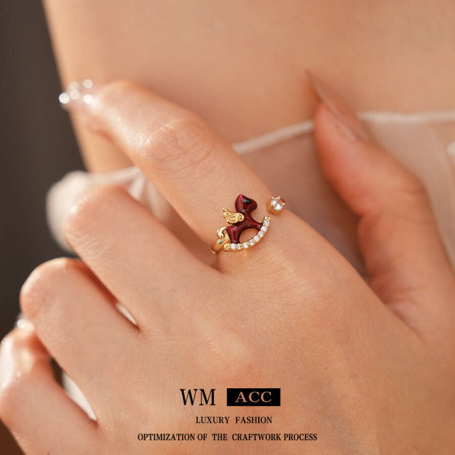 Chinese Zodiac Horse Necklace, Round Beaded Pearl Choker, Enamel Pendant, Red & Gold Bridal Birthday Gift for Women, New Asian Style Jewelry