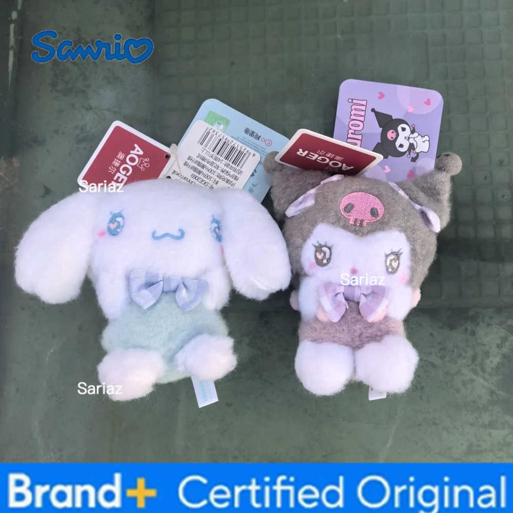 Sanrio Cute Melody Pochacco HelloKitty Kuromi Cinnamoroll Plush Pendant Girls Bag Backpack Car Stuffed Keychains Lovely Keyrings H251225