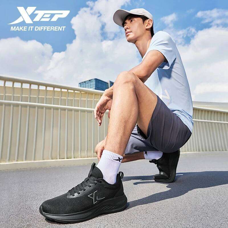Xtep Running For Men 2025 Summer Breathable Mesh Soft-soled Shock Absorbing Lightweight Sports Shoes 875419110053 X251225
