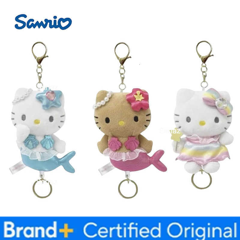 Sanrio Kawaii Long Legs Heiseic Hello Kitty nic Plush Keychain Flower Fairy Mermaid Cartoon Doll Toy Backpack Pendant girl gift H251225