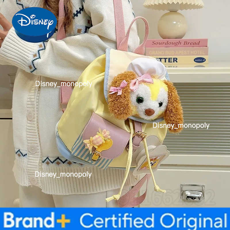 Disney New Womens Backpack Cartoon Cute Doll Womens Backpack Fashion Trendy Girls School Bag Large Capacity High Quality H251225