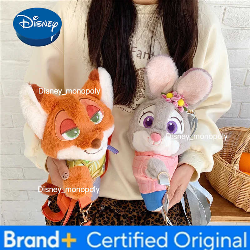 Disney Judy Nick New Plush Backpack Cartoon Cute Mini Plush Backpack Fashion Trend Casual Plush Doll Girl Bag High Quality H251225