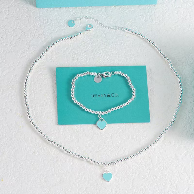 tiffamyx jewlery necklace Sterling Silver 925 Charm Bracelets for Women woman designer necklace jewelry heart necklace Wedding high and stainless steel pendant01