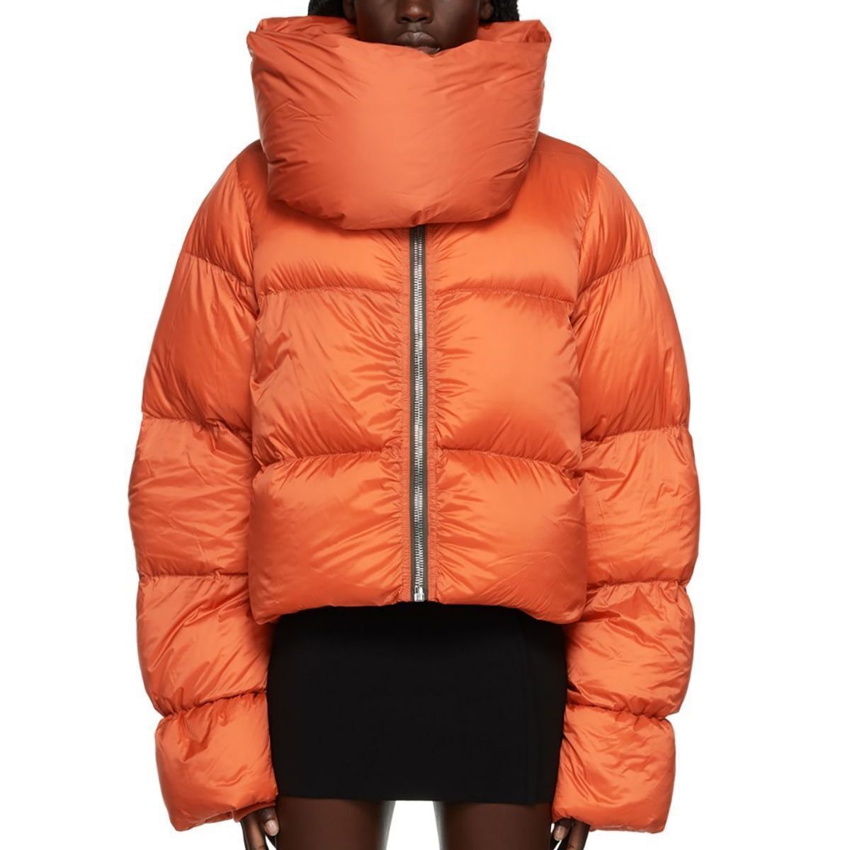 Oversized Coat Women Winter Casual Jacket Female Fashion Zipper Scarf Collar Short Puffer Ladies Green Parka Streetwear 240927 ca