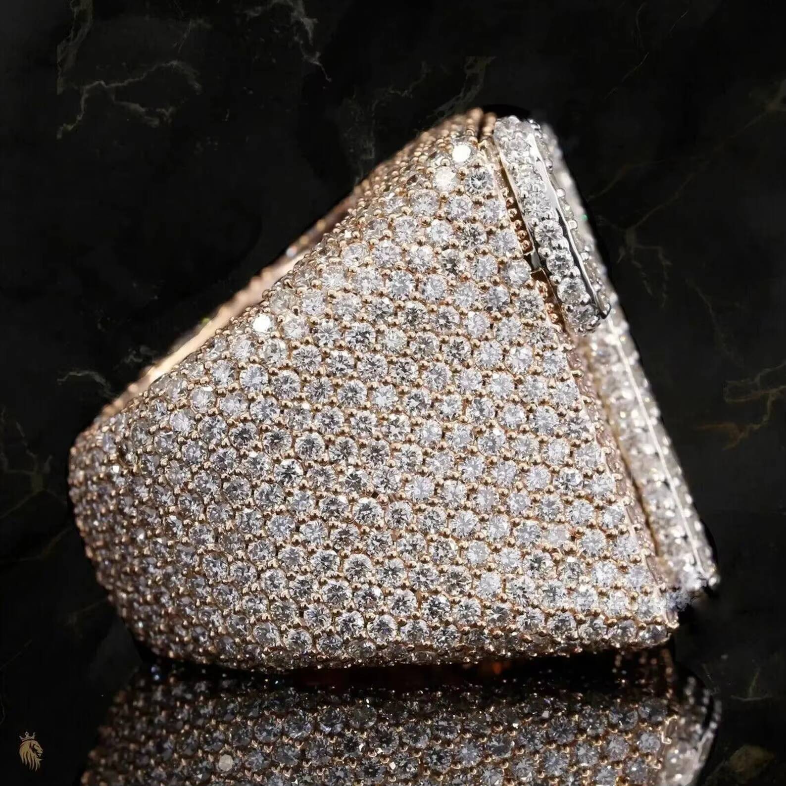 Anillo de Hip Hop para hombre de nuevo estilo en moissanita de Plata de Ley 925 con diamantes de corte redondo de claridad VVS para fiesta de compromi
