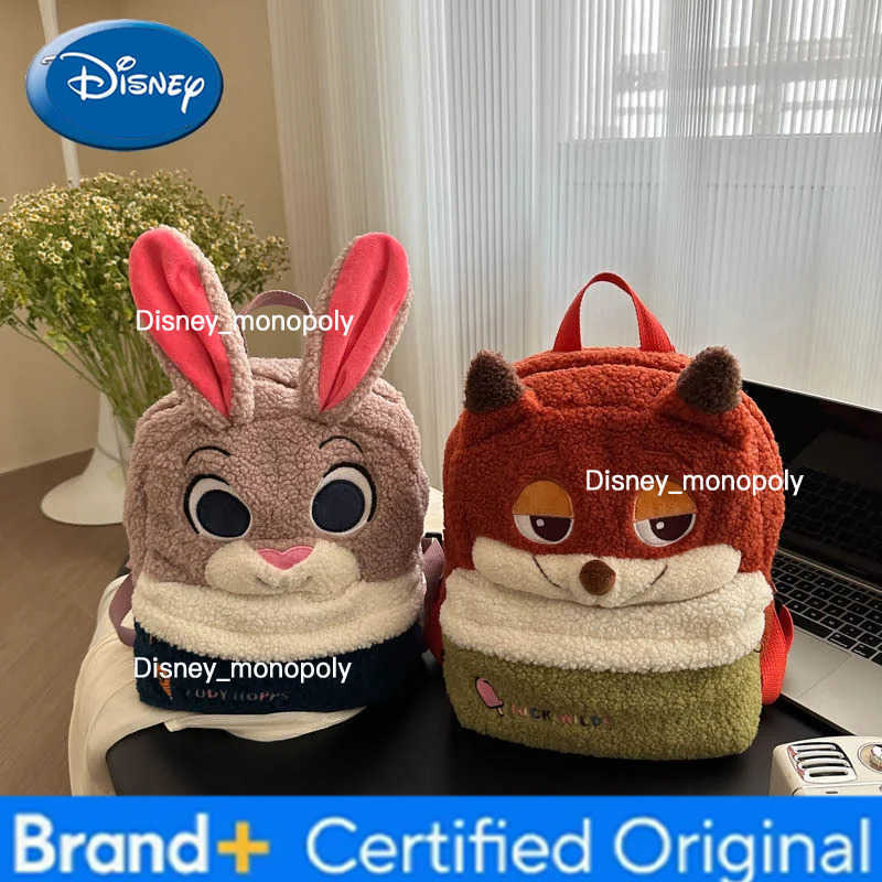 Disney Zootopia Judy Nick Plush School Bag Furry Shoulder Bag Leisure Handbag Girl Cute Fluffy Satchel Tote Travel Backpack Gift H251225