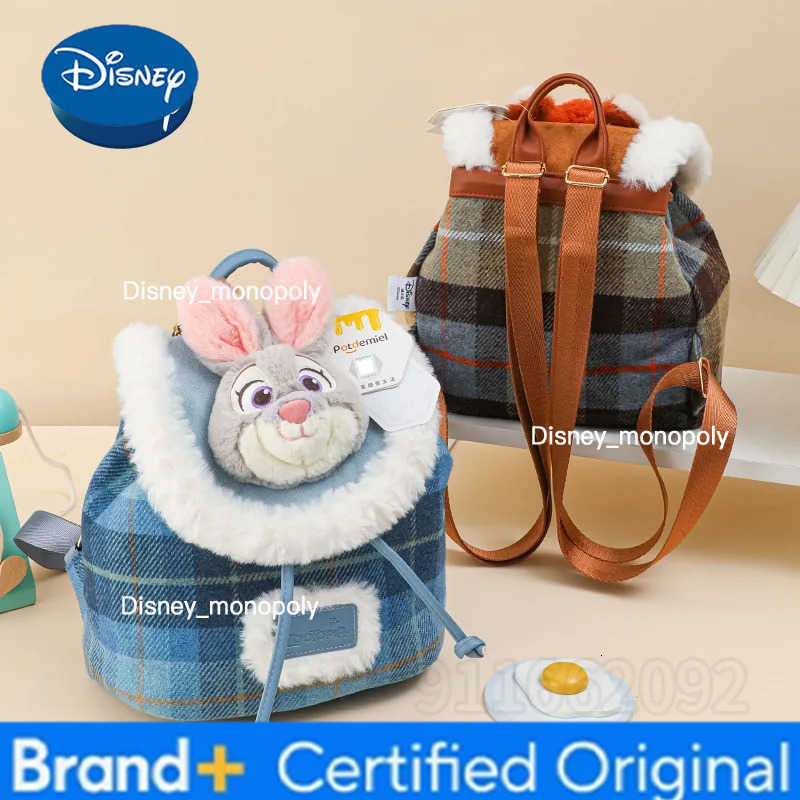 Disney Judy Nick New Fashion Backpack Cartoon Doll Womens Backpack Large Capacity High Quality Casual Plush Doll Backpack H251225