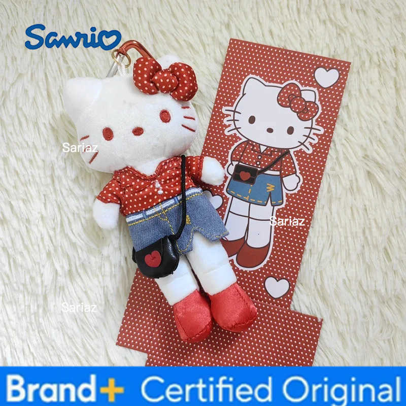 Sanrio Hello Kitty Series Kawaii Wear Skirt Long Leg Kitty Cat Pendant Stuffed Plush Toy Doll Bag Pendant Keychain Doll Gift H251225