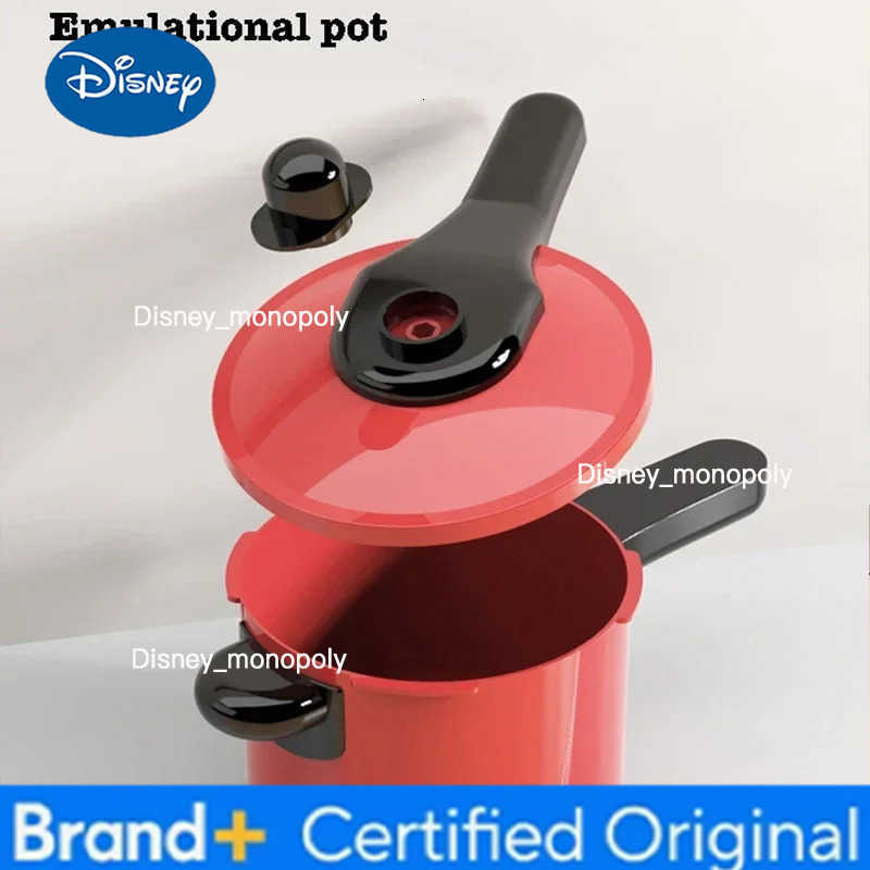 Disney Kids Toys Pretend Play Red Kitchen Toys Simulation Food Cooking Girls Boys Educational Play House Interactive Toys for Children H2512251