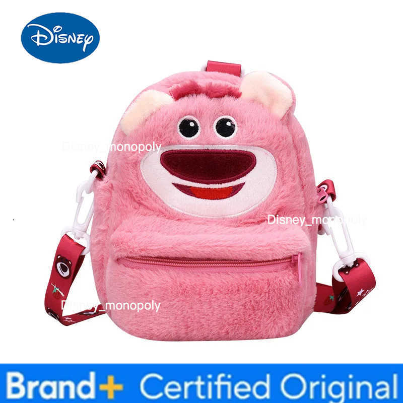 Disney Kawaii Plush Backpack Small Bag Cute Strawberry Bear Shoulder Bag Cartoon Monster University Sullivan Doll Bag H2512251