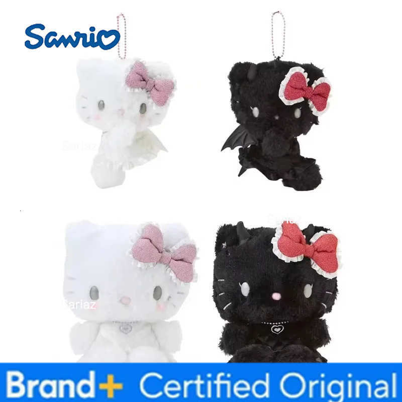 Sanrio Hot Hello Kitty Angel Demon Series Plush Pendant Bag Decoration Essential Keychain Pendant Doll Girls Xmas Birthday Gifts H251225