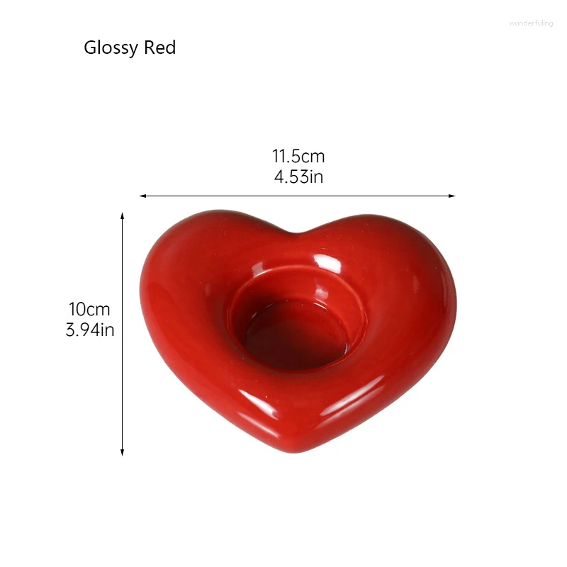 Candle Holders Heart Ceramic Valentines Holder Decor Love Candlestick Elegant Wedding Centerpiece & Tabletop Decorations H260310