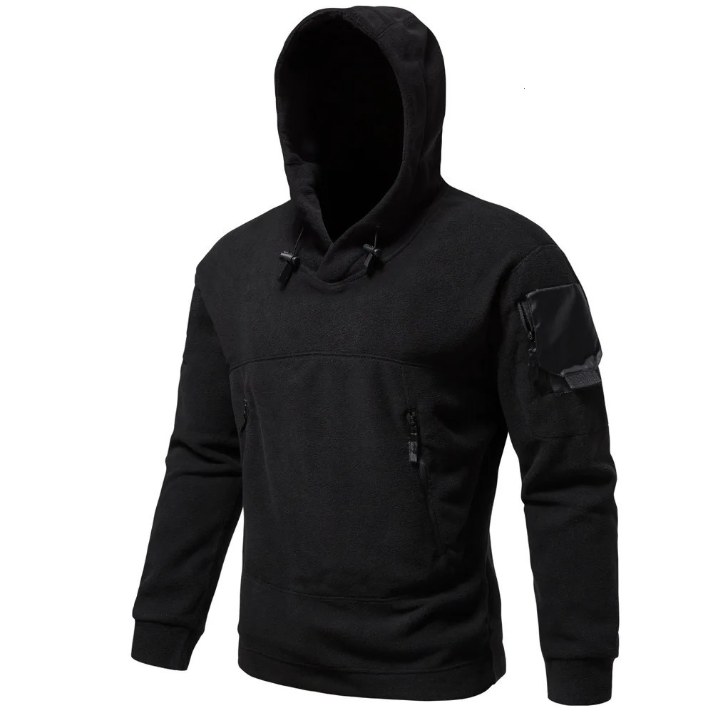 Mens Tactical Base Layer Fleece Hoodie for Outdoor Activities in Autumn Winter 251225