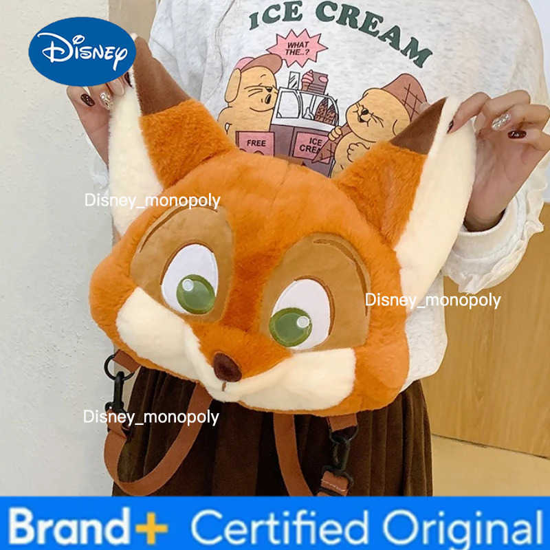 Disney Girls Cartoon 2026 New Judy Nick 3D Backpack Super Cute Plush School Bag for Girls H251225