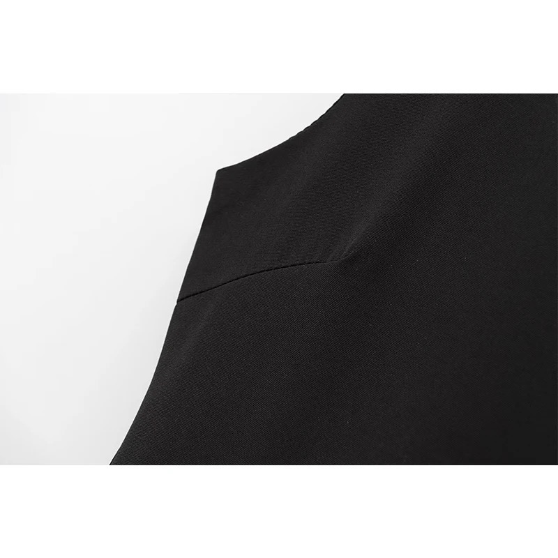 TFMLN Fashion Women Ruffle Pleated Dress Slim O-neck Sleeveless Backless Dresses Female 2025 Party Club Lady Vestidos 251225