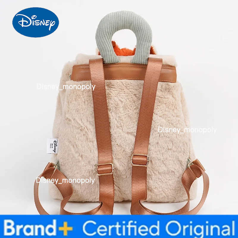 Disney Zootopia 2 Plush Backpack Cartoon Judy Nick Winter Girl Backpack Birthday Gift - Flip Cover Magnetic Buckle Elastic Rope H251225