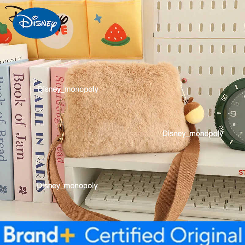 Disney Plush Crossbody Bag Cartoon Chip Dale Large Capacity Student Casual Handbag Girls Holiday Gifts Commuting H251225