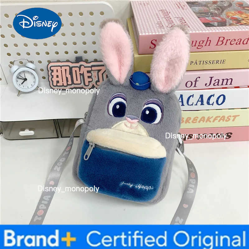 Disney Kawaii New Cute Plush Bag Cartoon Doll Furry Mobile Phone Bag Judy Nick Messenger Bag Girl Birthday Gift Christmas Gift H251225